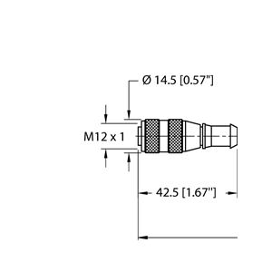 TURCK M12 EUROF STRGT F-CONN 5W 10M -M12