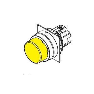 OMRON 22MM EXTENDED MOM PB YELLOW