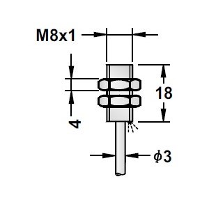 RAMCO M8 IND PROX METAL 1.5MM  NPN CBL