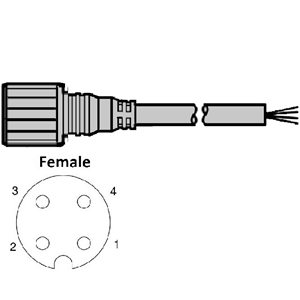 OPTEX CABLE M8 4P STRAIGHT FEMALE 10M