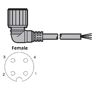 OPTEX CABLE M8 4P R ANGLE FEMALE 2M