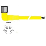 RAMCO M8 4P FEMALE RIGHT ANGLE CABLE 5M